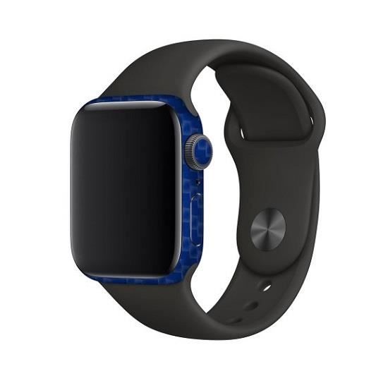 Folie Skin Pentru Apple Smart Watch 6 44mm (2 Buc) Marmalis Sticker Skin Carbon Blue