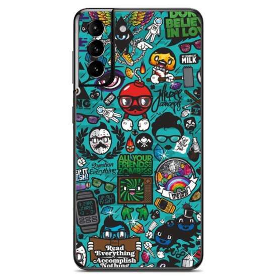 Folie Skin Compatibila cu Samsung Galaxy S21 Marmalis Sticker Skin Printing Sticker Bomb 2