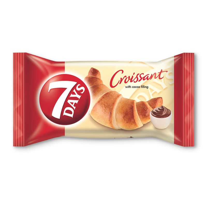 Croissant cu umplutura de cacao 7 Days, 65 g