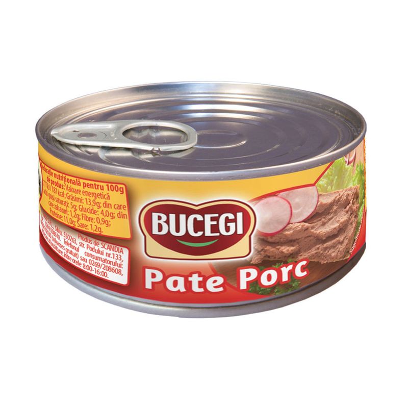 Pate cu ficat de porc Bucegi, 120g