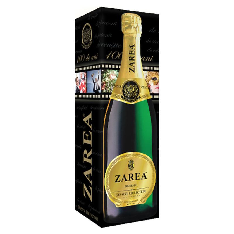 Spumant Zarea Crystal Collection demisec alb, 3 l