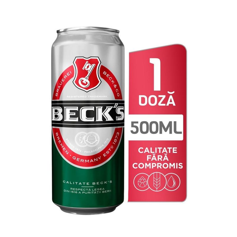 Bere blonda Beck's, 0.5 l