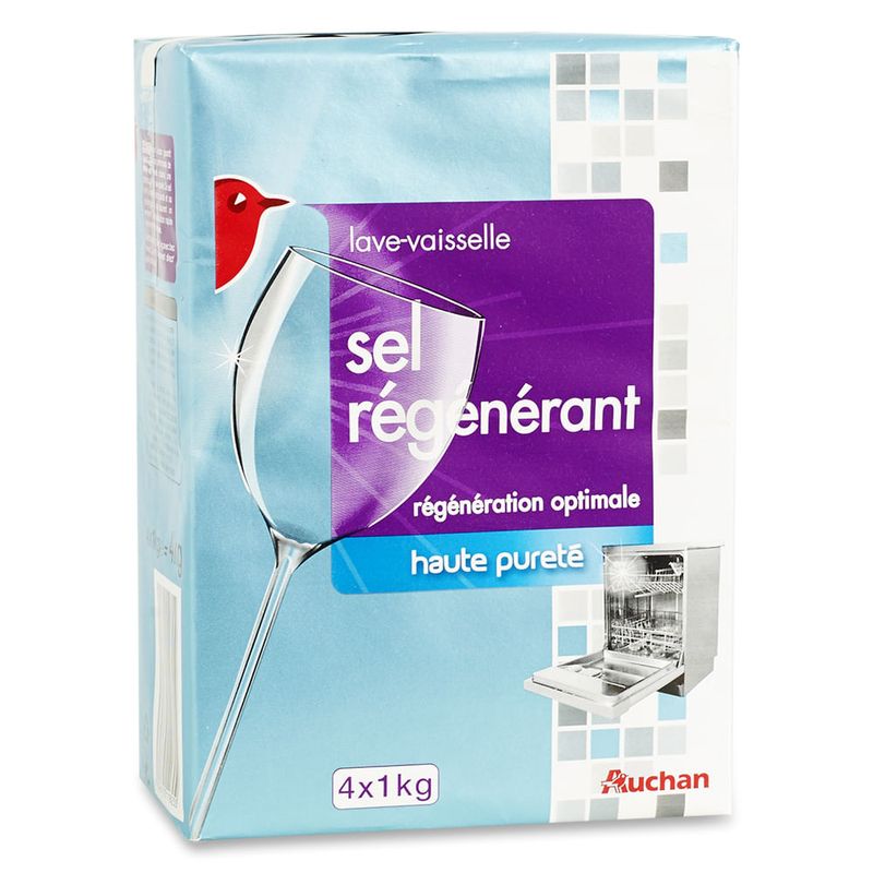 Sare regeneranta de inalta puritate pentru masina de spalat vase Auchan, 4x1kg