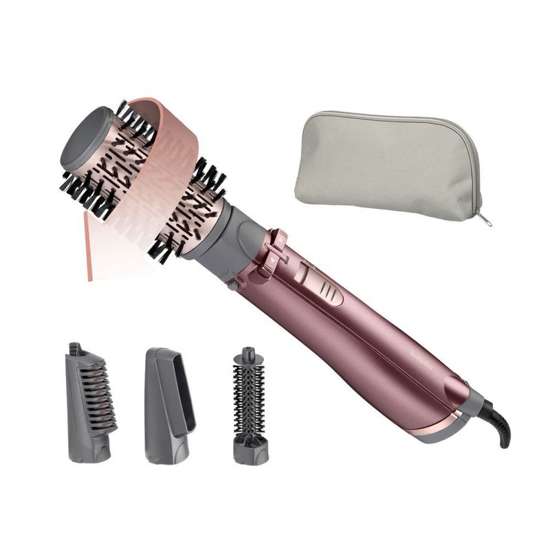 Perie Rotativa BaByliss, 1000W, 4 capete, roz