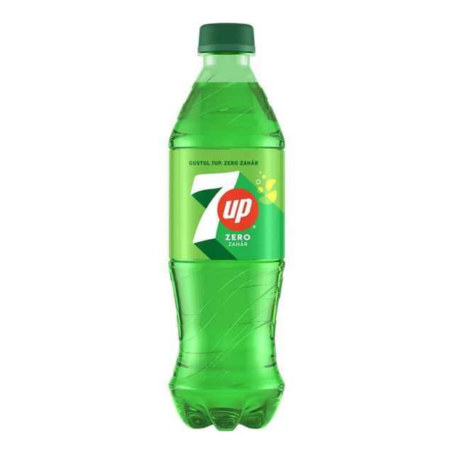 Bautura racoritoare carbogazoasa 7UP cu lamaie si lime, zero zahar, 0.5 l