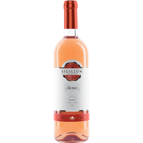 Set 6 sticle de vin rose, demisec, Sigillum Moldaviae, Rose