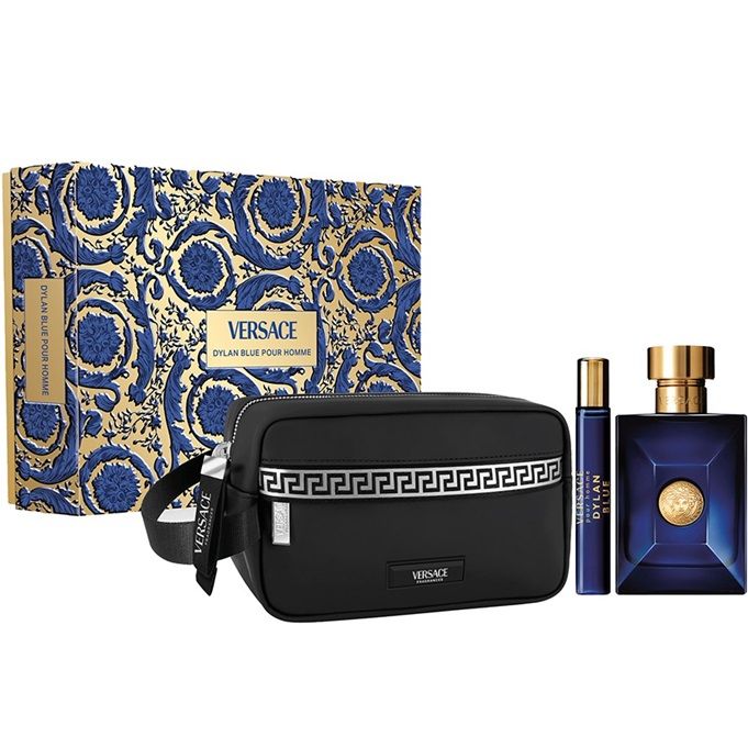 Set Apa de Toaleta Versace Dylan Blue 100 ml + 10 ml + Trusa cosmetice, Barbati