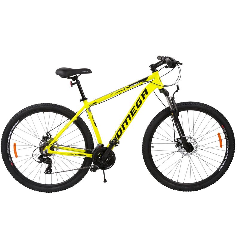 Bicicleta mountainbike Omega Thomas 27.5   , cadru 49 cm, galben negru alb